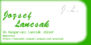 jozsef lancsak business card
