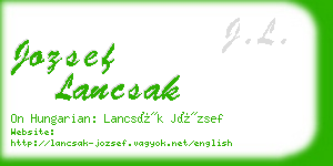 jozsef lancsak business card